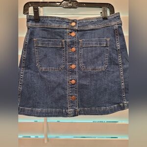 Madewell Denim Button-Front Skirt